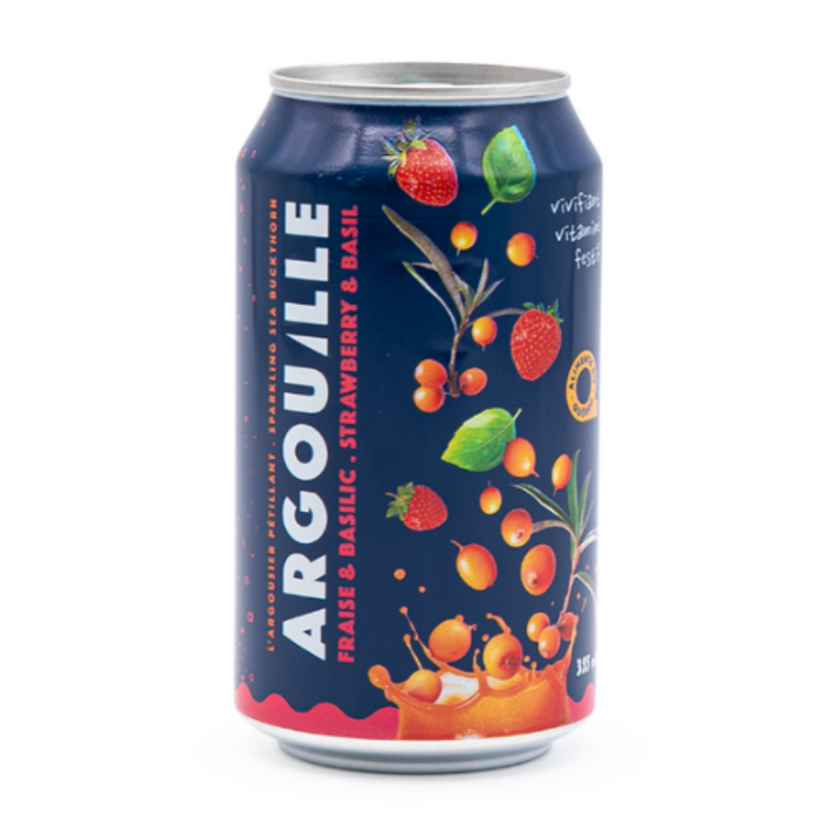 Argouille Fraise & Basilic - Prêt-à-boire - La ferme D'Achille 4 x 355 ml