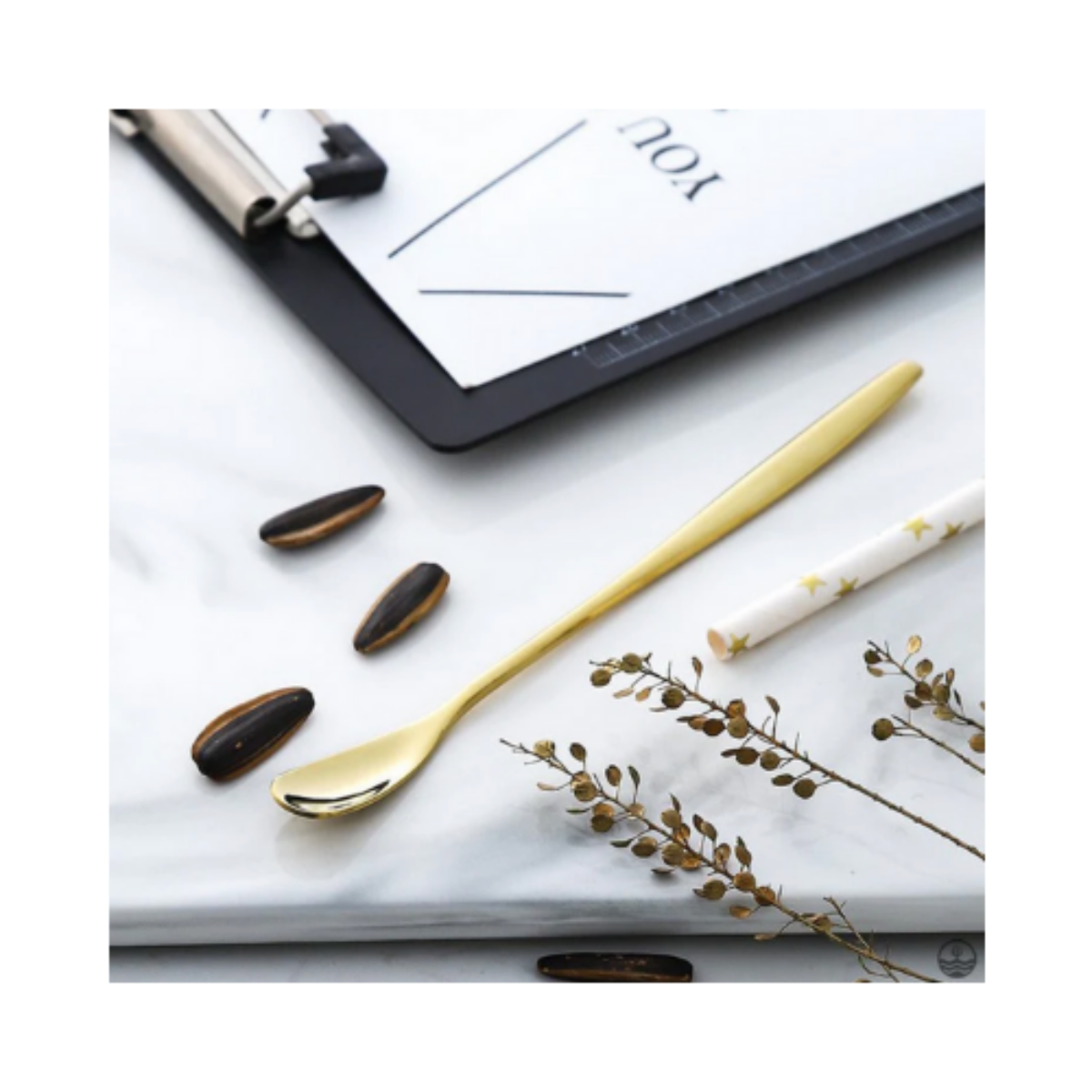 Cuillère à Cocktail - Or - Accessoire - Poseidn 1 pièce