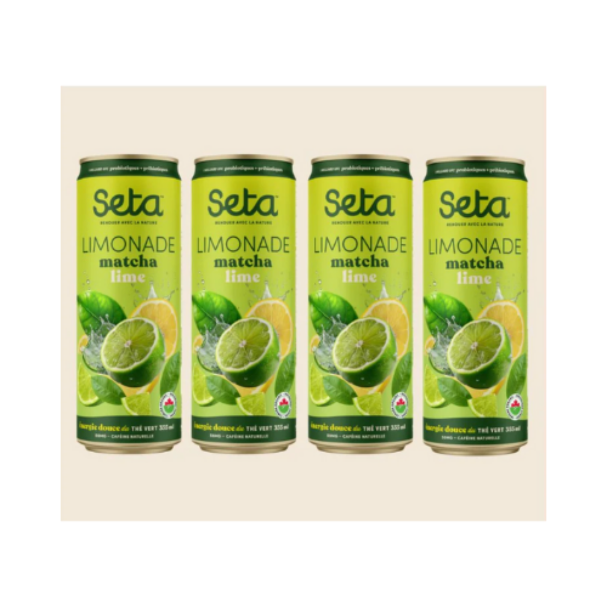 Limonade Matcha Lime - Prêt-à-boire sans alcool - SETA Organic 4 x 355 ml